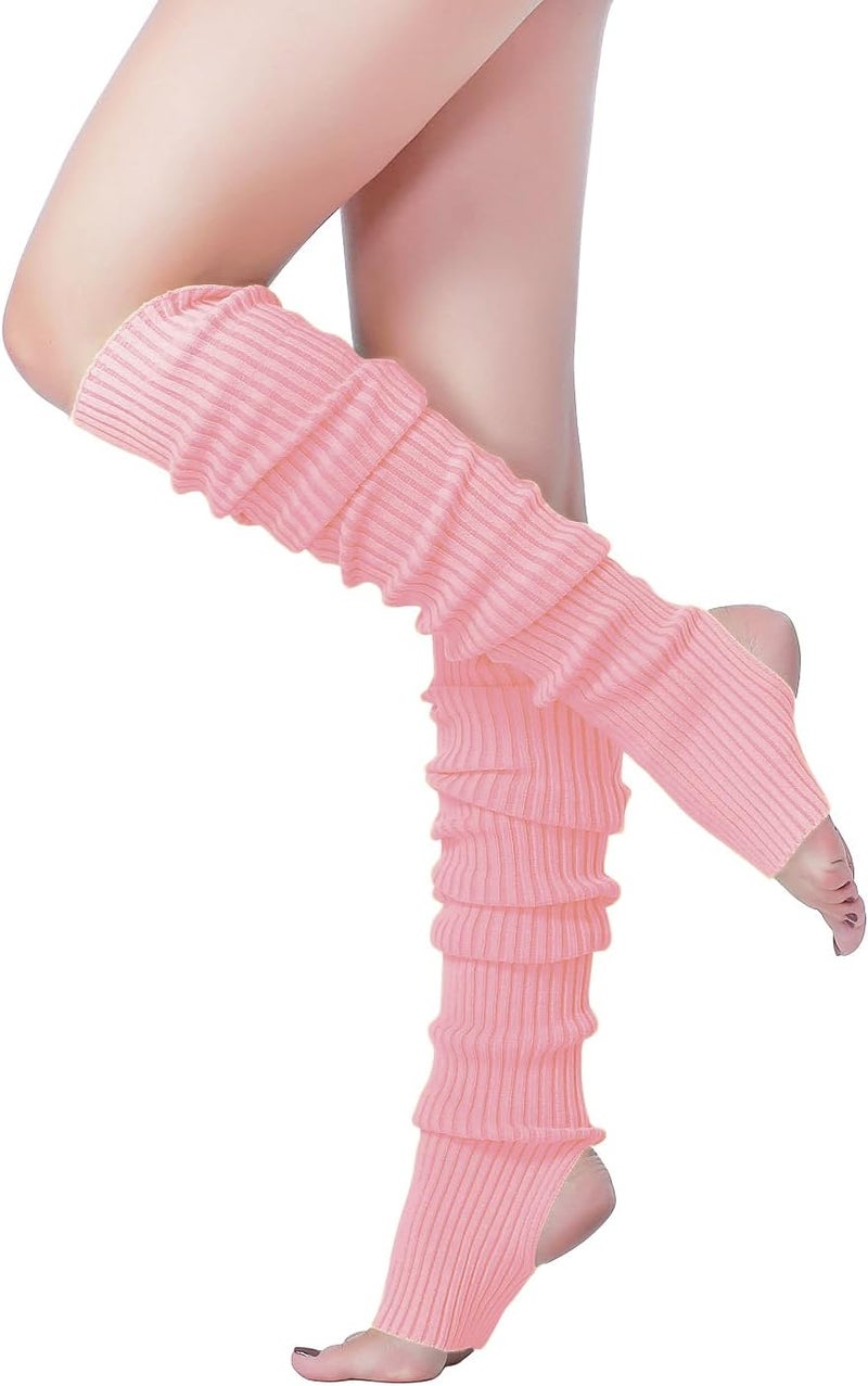 v28 Long Leg Warmer, Women’s Men 80s Party Ribbed Knit Dance Sports - Image 1